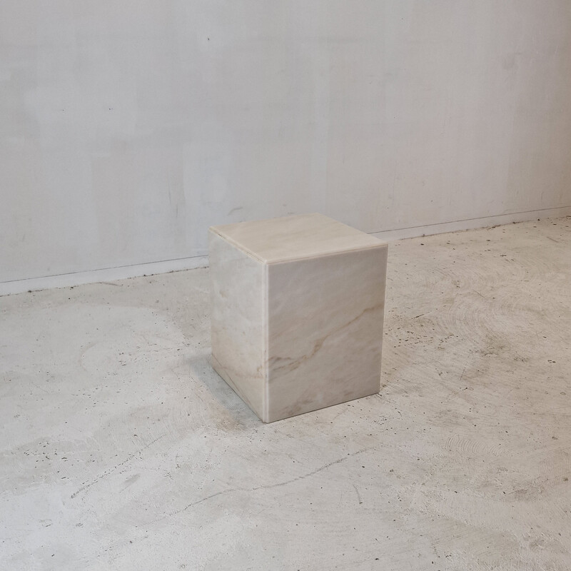 Vintage Marble Side Table, Italy 1980