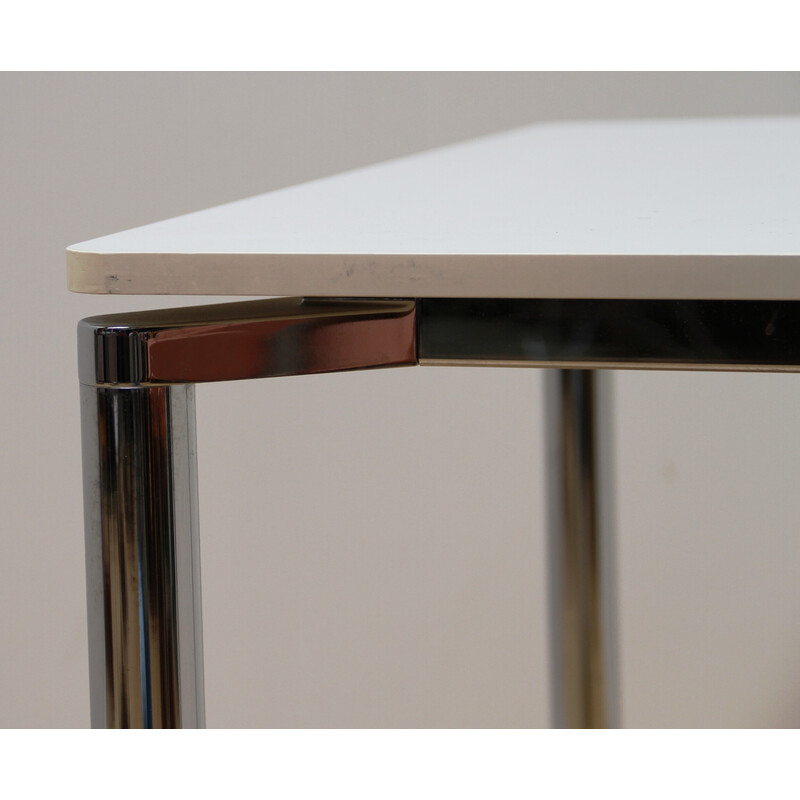 Tables de salle à repas vintage Plano en bois et métal chromé pour Fritz Hansen