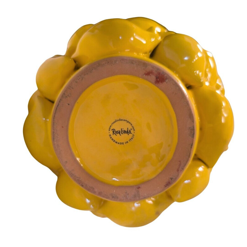 Pareja de jarrones vintage de cerámica esmaltada de Rosalinda Acampora, Italia