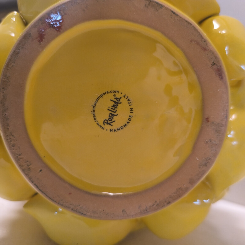 Pareja de jarrones vintage de cerámica esmaltada de Rosalinda Acampora, Italia