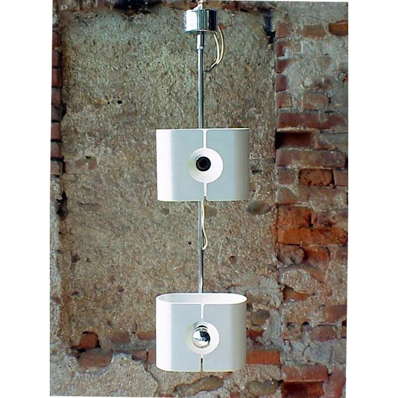 Candeeiro de parede vintage em alumínio e aço cromado para Stilux, Itália 1970