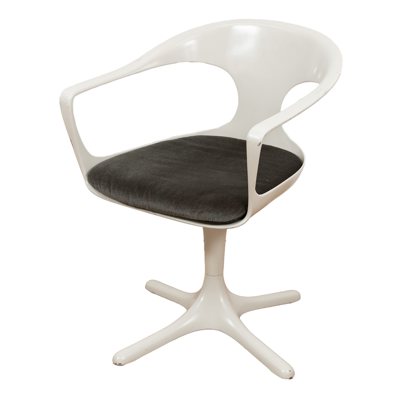 Cadeiras de plástico da era espacial vintage de Konrad Schäfer para Lübke