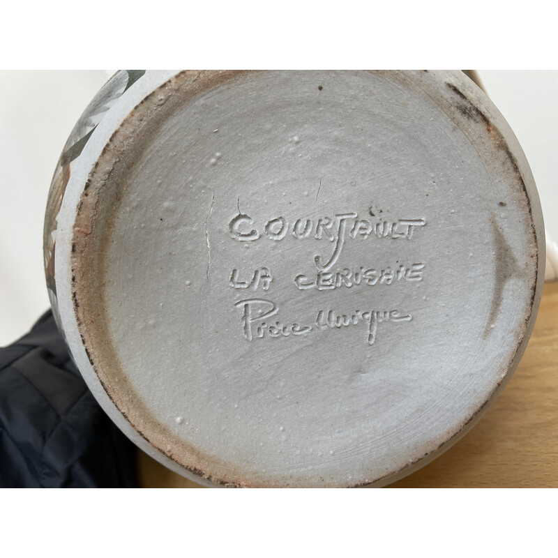 Candeeiro de cerâmica vintage La Cerisaie de Jean-claude Courjault, 1970