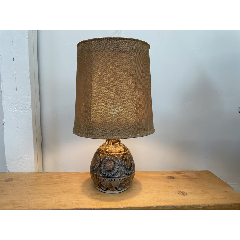 La Cerisaie vintage keramische lamp door Jean-claude Courjault, 1970