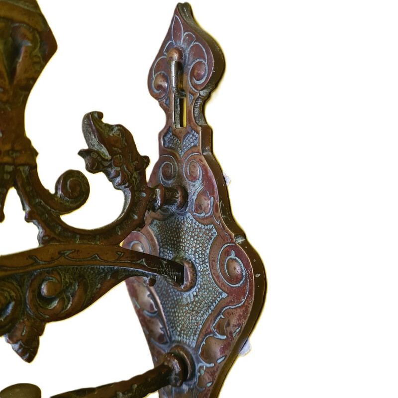 Campana de monasterio vintage en bronce patinado