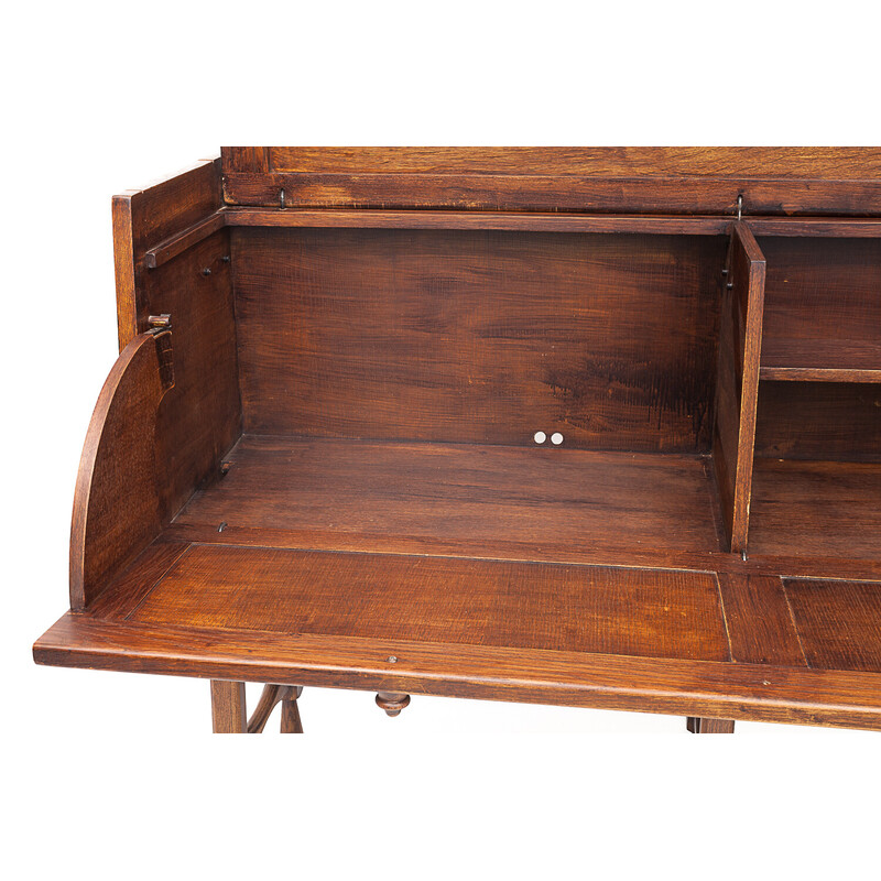 Vintage solid oak sideboard by Guillerme and Chambron, 1950