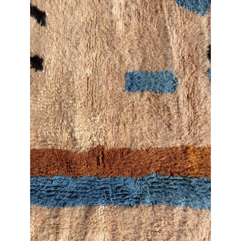 Vintage Beni Ouarain rug in sheep's wool