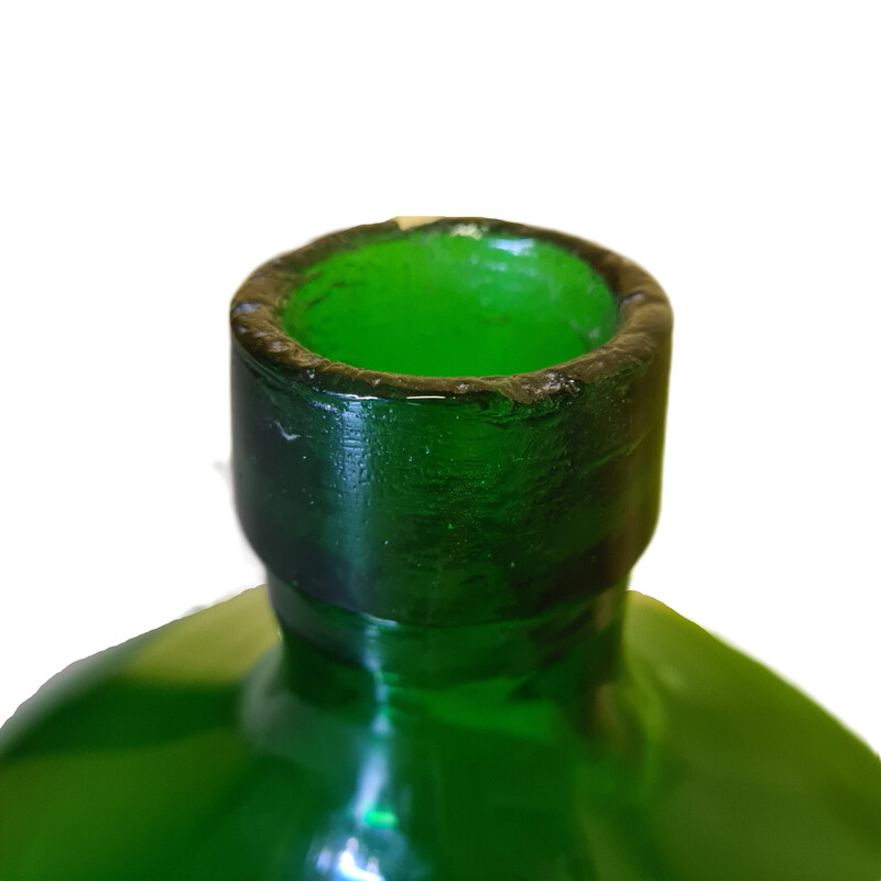 Hefeflasche aus grünem Glas, 1950