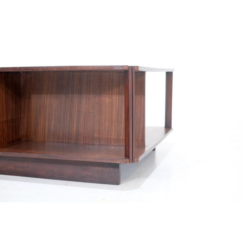Vintage "Square" wooden coffee table by Marco Zanuso for Arflex, Italy 1965