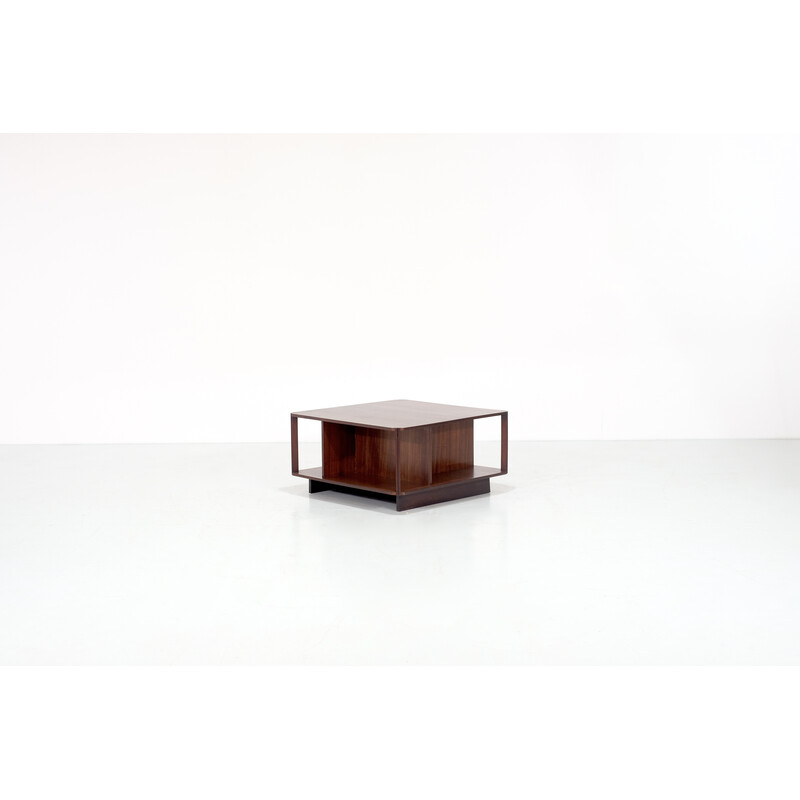 Vintage "Square" wooden coffee table by Marco Zanuso for Arflex, Italy 1965