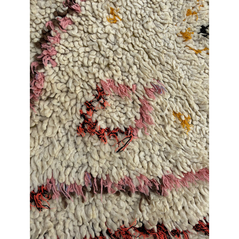 Tappeto berbero vintage in lana di pecora Beni Ouarain