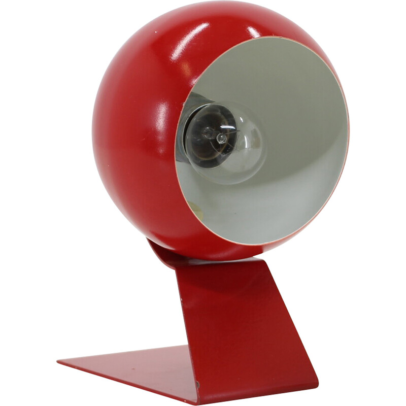 Lampe de table vintage réglable rouge, Allemagne 1960