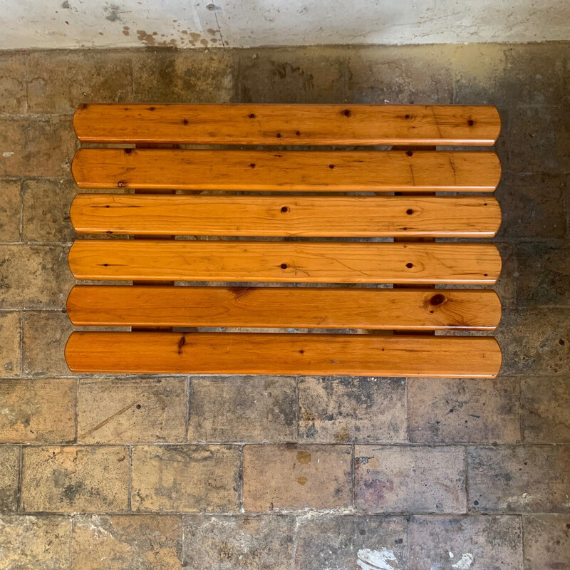 Vintage solid pine coffee table, 1980