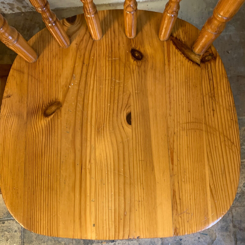 Pair of vintage western pine chairs, 1970