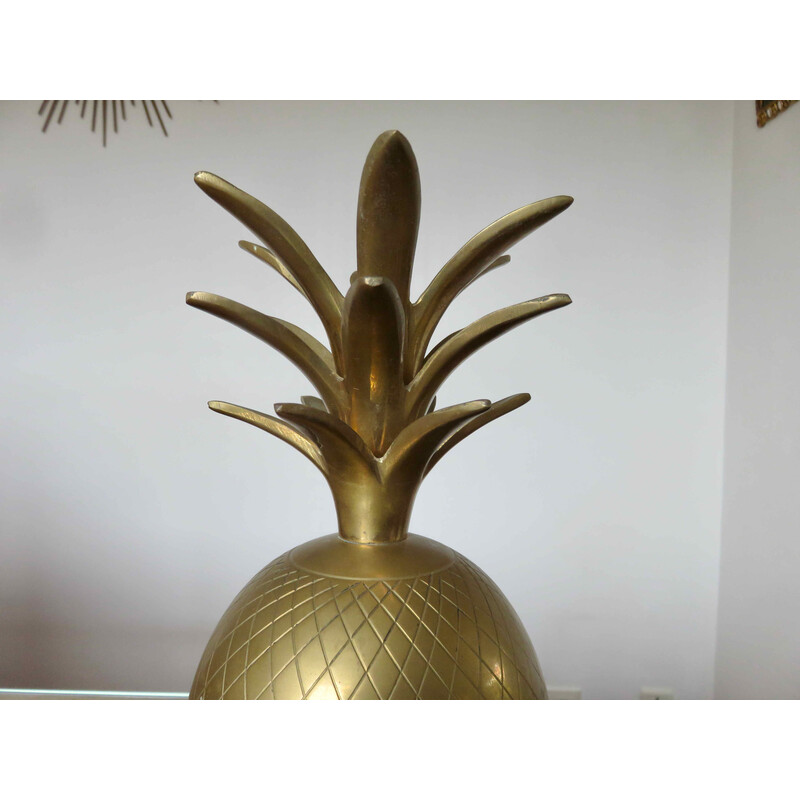 Vintage solid brass pineapple, 1970