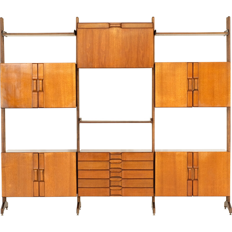 Vintage teak bookcase, Italy 1960