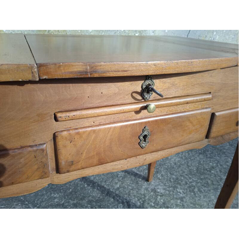 Vintage pear wood dressing table, France