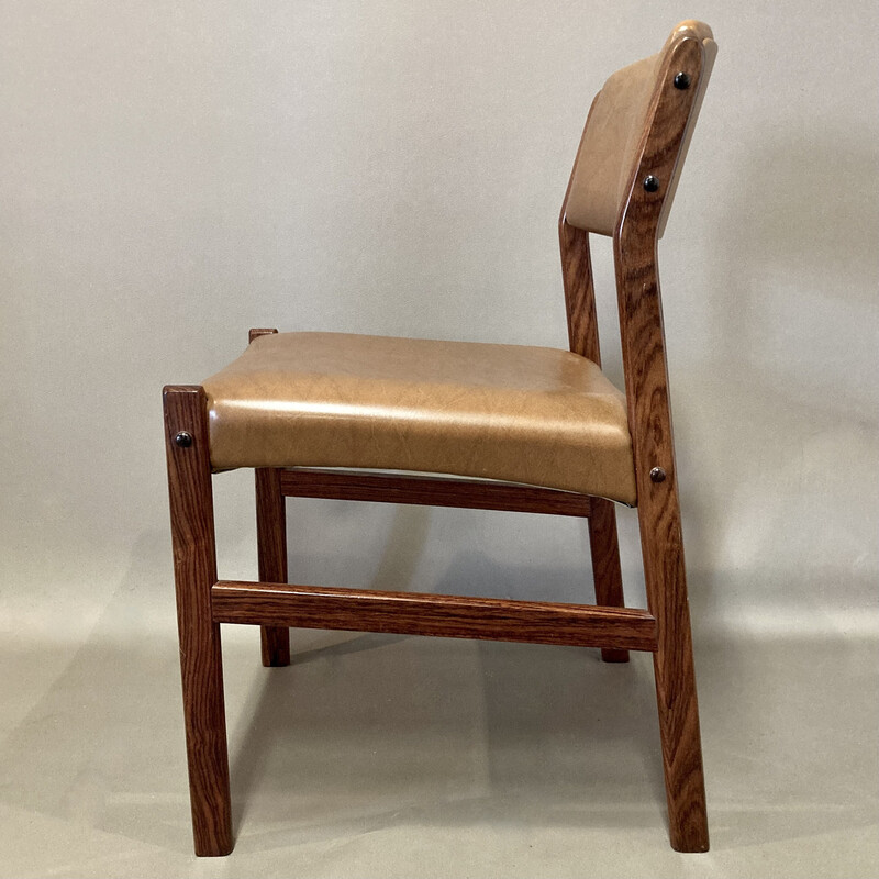 Set of 6 vintage rosewood chairs, 1950