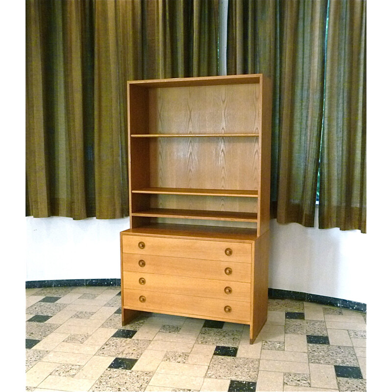 Vintage modular oak cabinet by Hans J. Wegner for RY Møbler, 1950