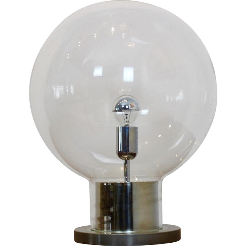 Lampe de table en chrome et en verre iconique pour Raak Amsterdam XL Globe  - 1960