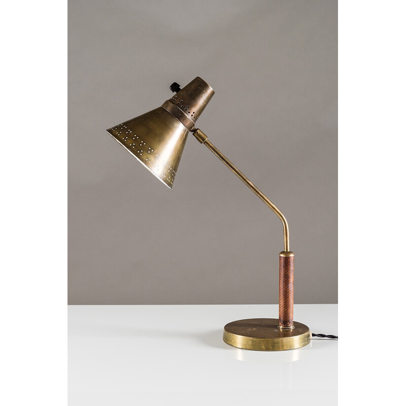 Lampe de bureau scandinave en laiton pour Ab E. Hansson & Co - 1940