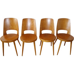 Suite de 4 chaises vintage Mondor par Baumann - 1960