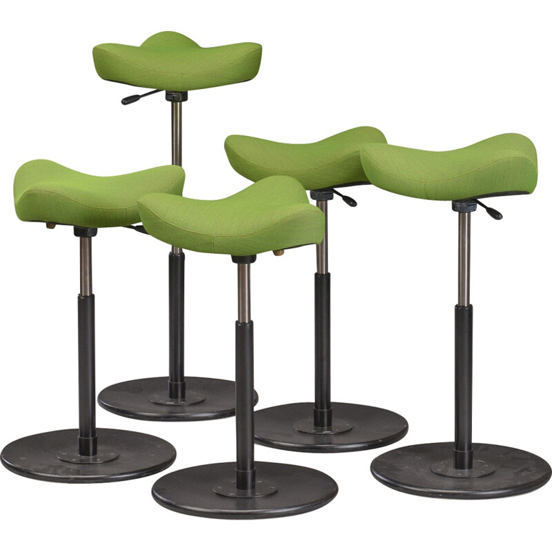 Vintage set of 5 Move model stools by Peter Øie for Stokke - 1970s