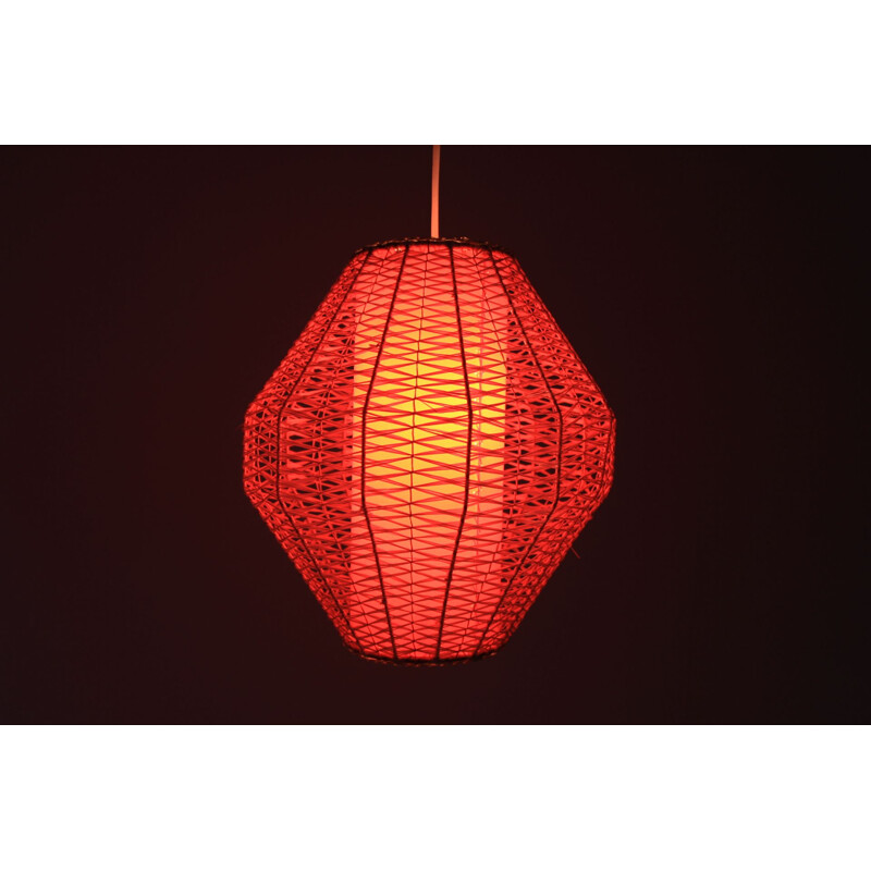 Vintage orange pendant light from Denmark