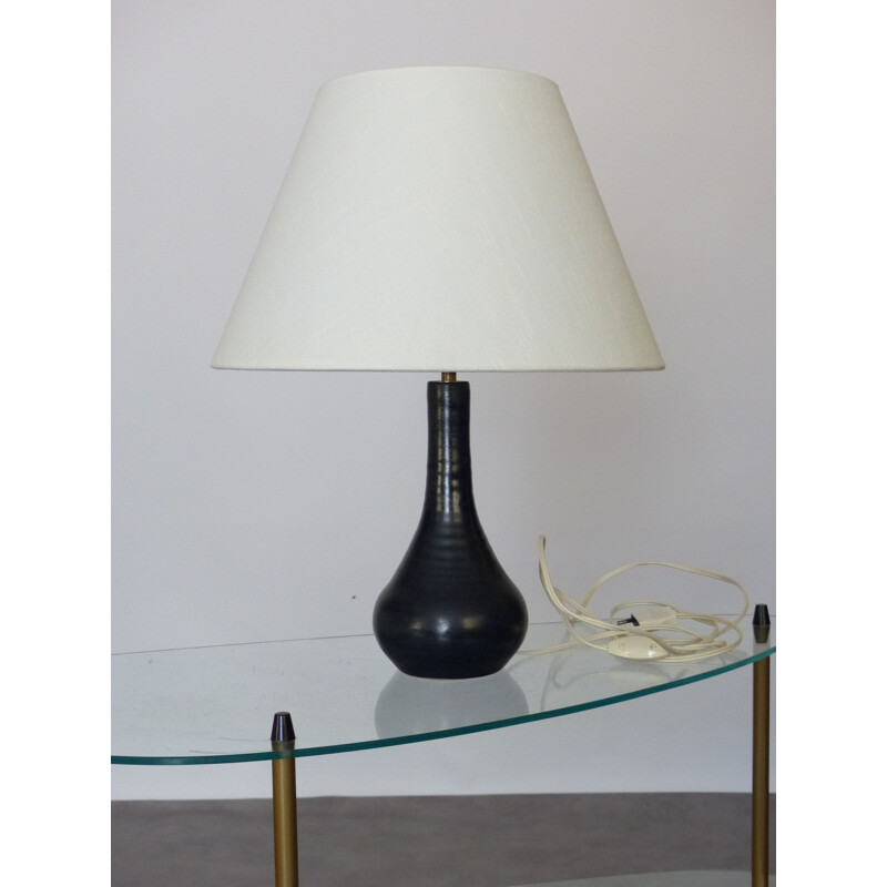 Lampe vintage noire & blanche de Jean Maur De La Morinerie