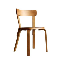 Chair 69 in bentwood and pinewood, Alvar AALTO, Artek edition