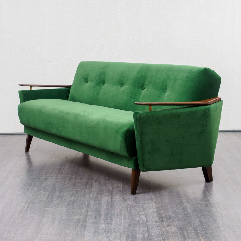 Vintage green daybed in fabric