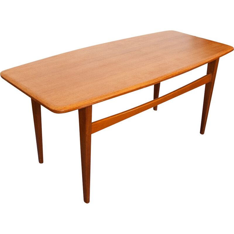 Fm Meubelen Solid Teak Coffee Table 1950s