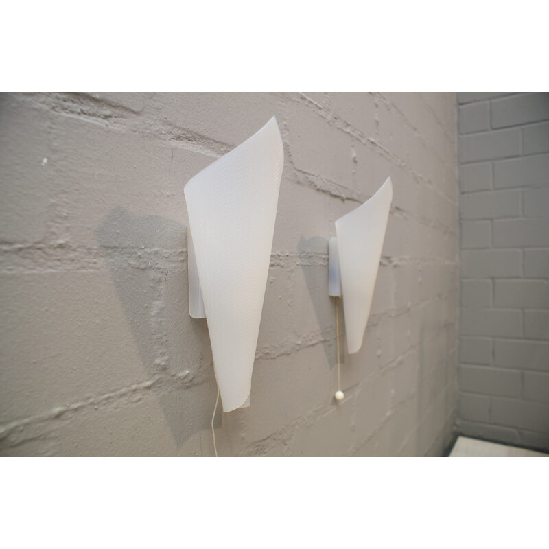Set of 2 vintage plexiglas wall lamps by Hanns Hoffmann-Lederer for Heinz  Hecht