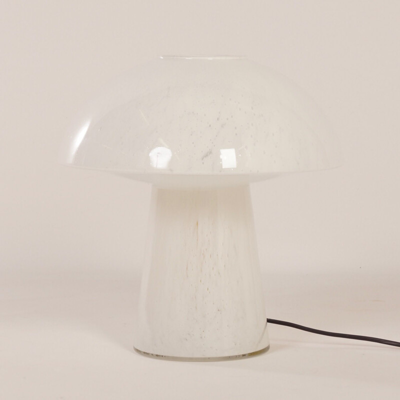 Vintage Mushroom lamp for Glashütte Limburg Leuchten in opal glass 1970s