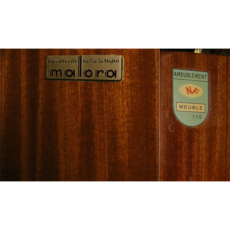 Enfilade vintage en palissandre laqué par Roger Hilaire pour Malora France  années 1960