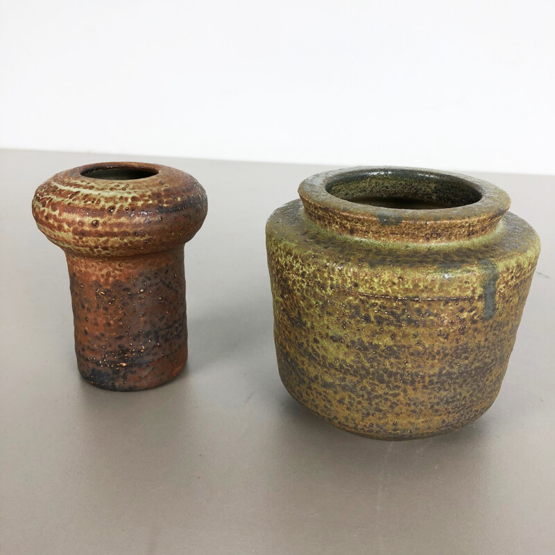 Pair of vintage ceramic vases by Piet Knepper for Mobach, Netherlands 1970