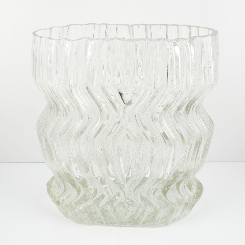 Vintage Large glass vase by Tapio Wirkkala for Rosenthal Studio Line,  Germany 1960s
