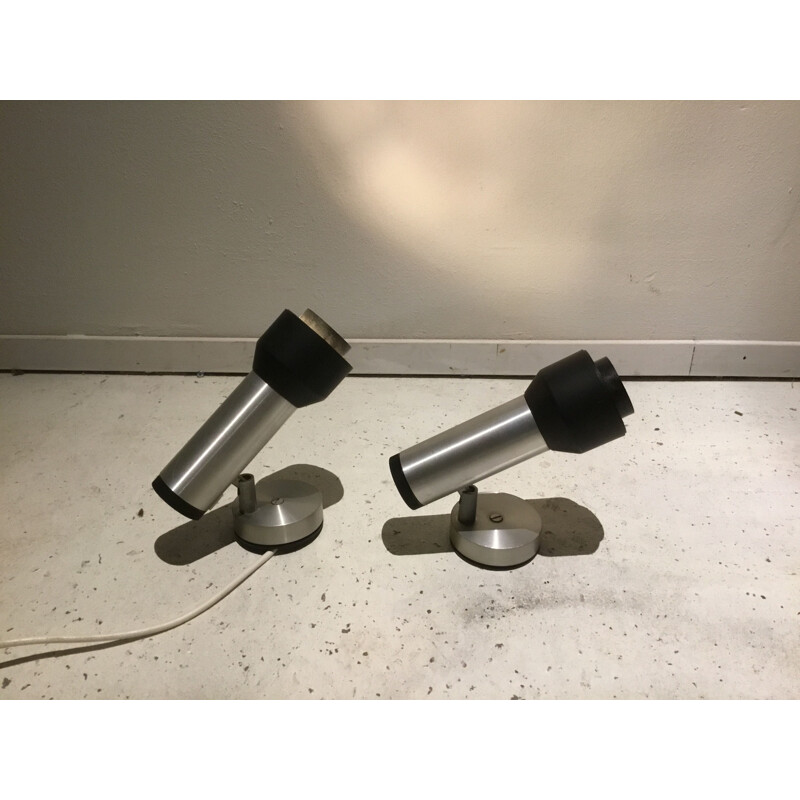Set of 2 vintage spotlight lamps by Philips 1970
